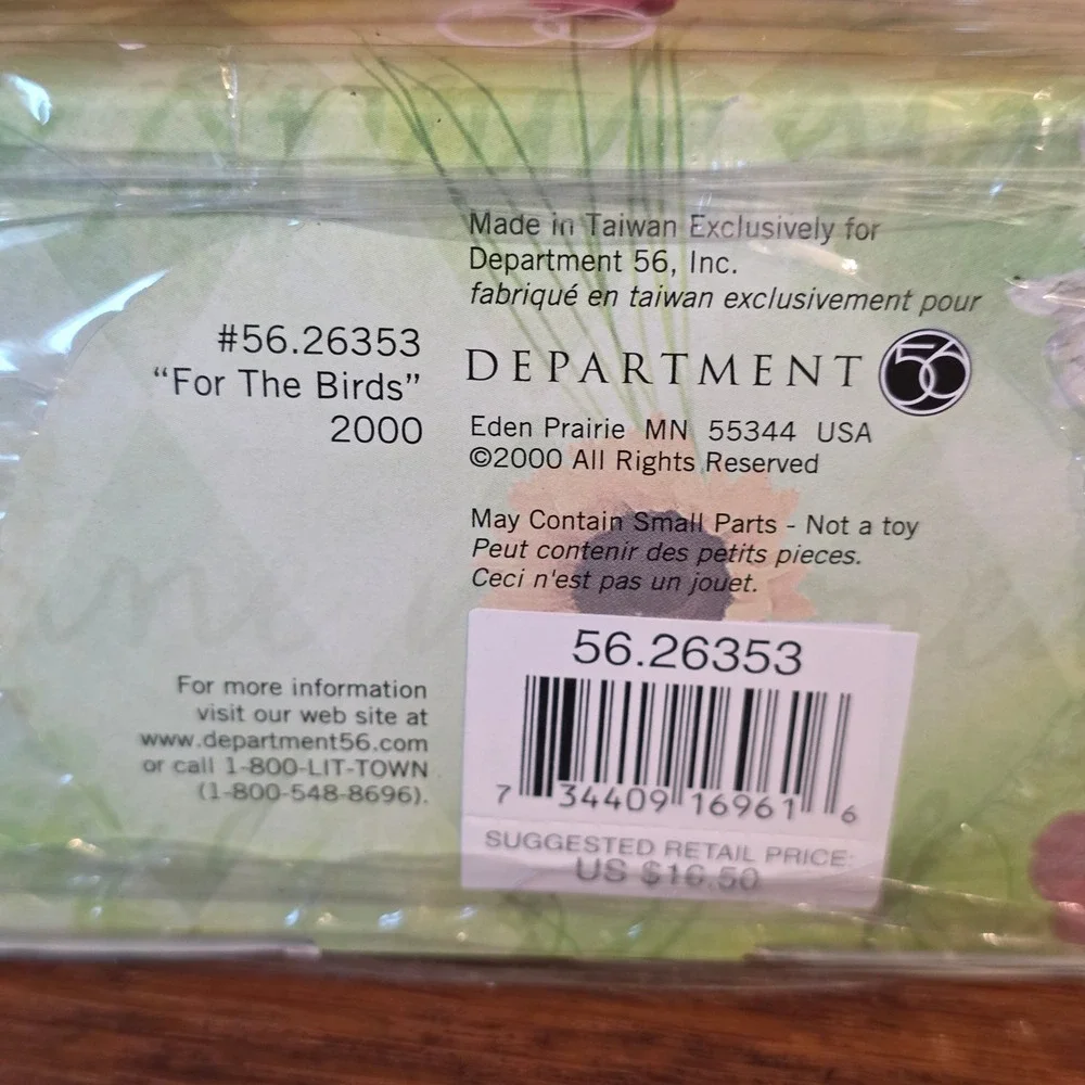 DEPARTMENT 56‎ Snowbunnies For The Birds Figurine Vintage 2000 SEALED BOX